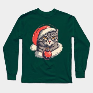 Cute Kitty Xmas Long Sleeve T-Shirt